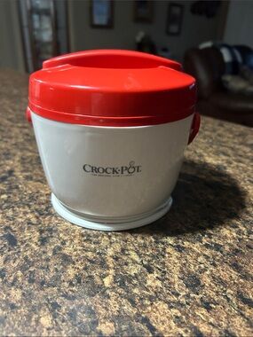 Crock Pot Mini Red and White Electric Lunch Warmer